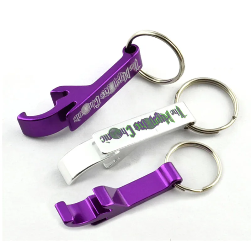 Настраиваемый брелок для ключей открывалка бутылок пива с логотипом алюминиевый Металл и нержавеющая сталь многофункциональный устойчивый