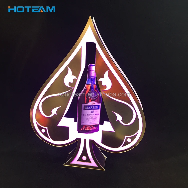 Acrylic Led Wine Rack led bottle glorifier lighted display Led bottle glorifier