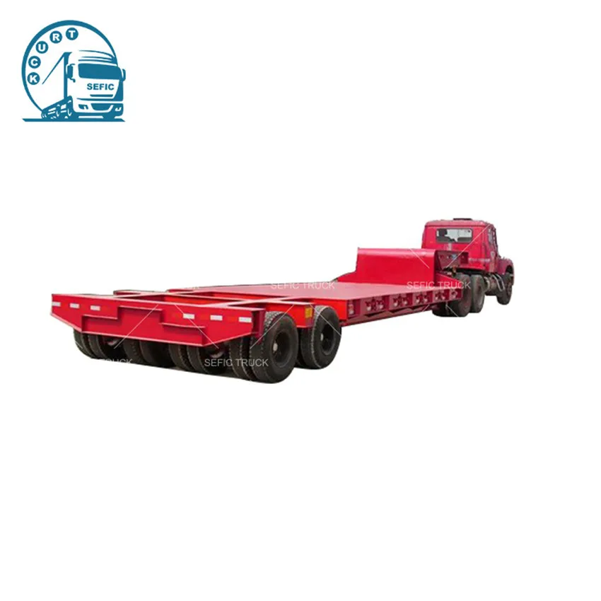 
Side extension bulldozer transport lorry trucks low bed semi trailer for sale 