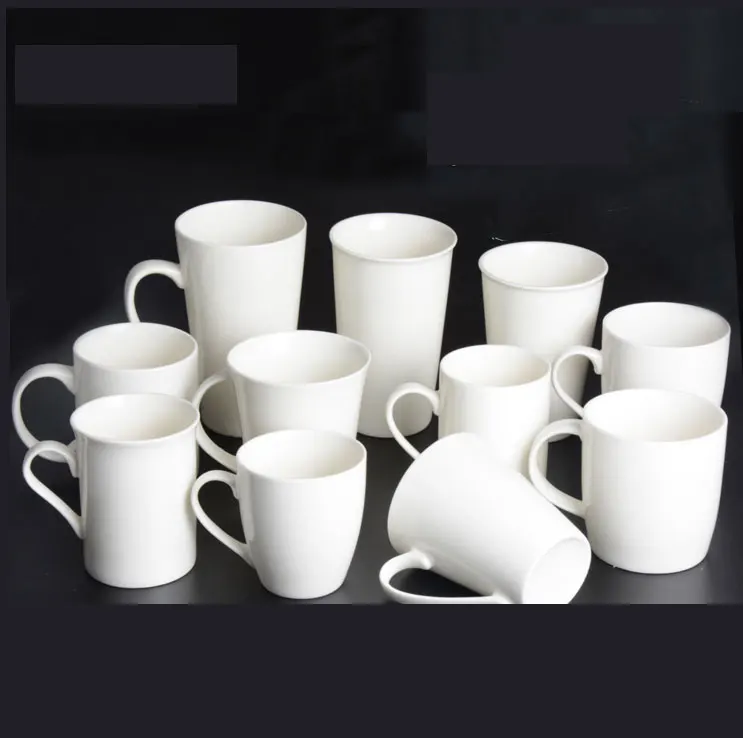 
Promotional High Quality White Blank Coffee Ceramic Mug Creative Porcelain Mug With Handle 
