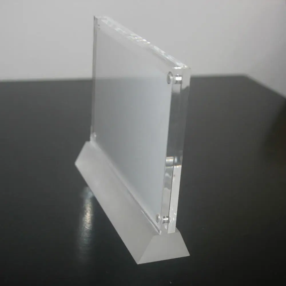 Custom tabletop menu display stand 5x7 acrylic sign holder 8.5x11
