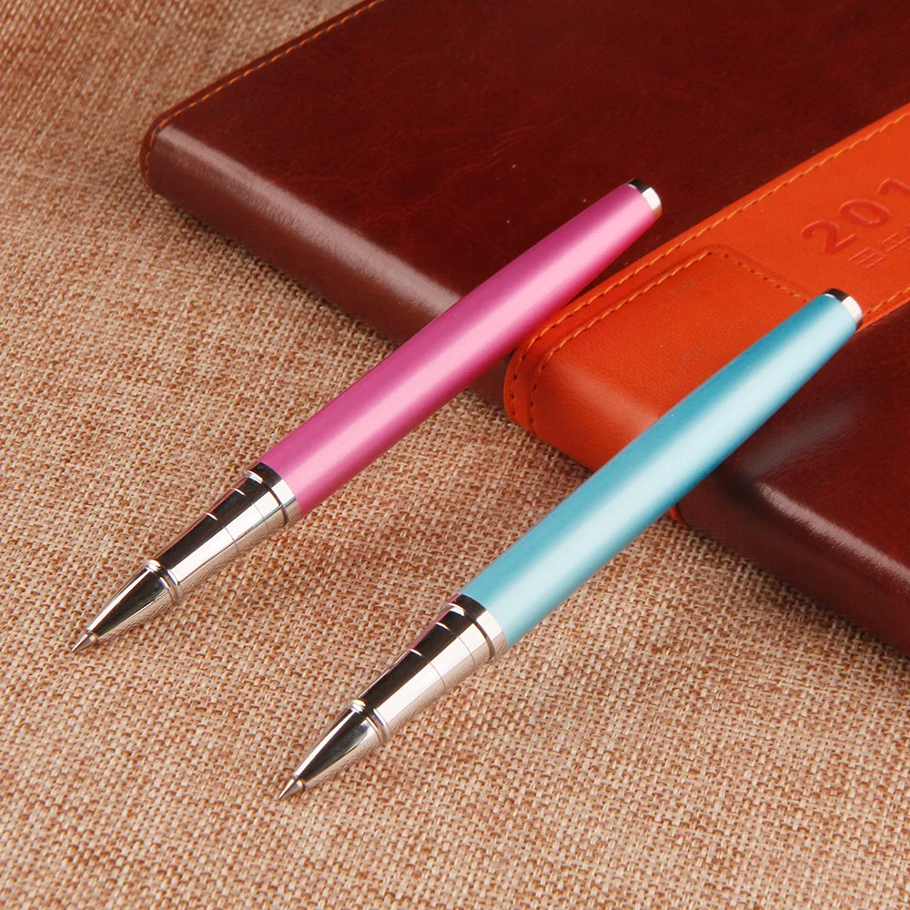 Cheap customized color lacquered body metal roller pen heavy metal gel ink pen with your logo