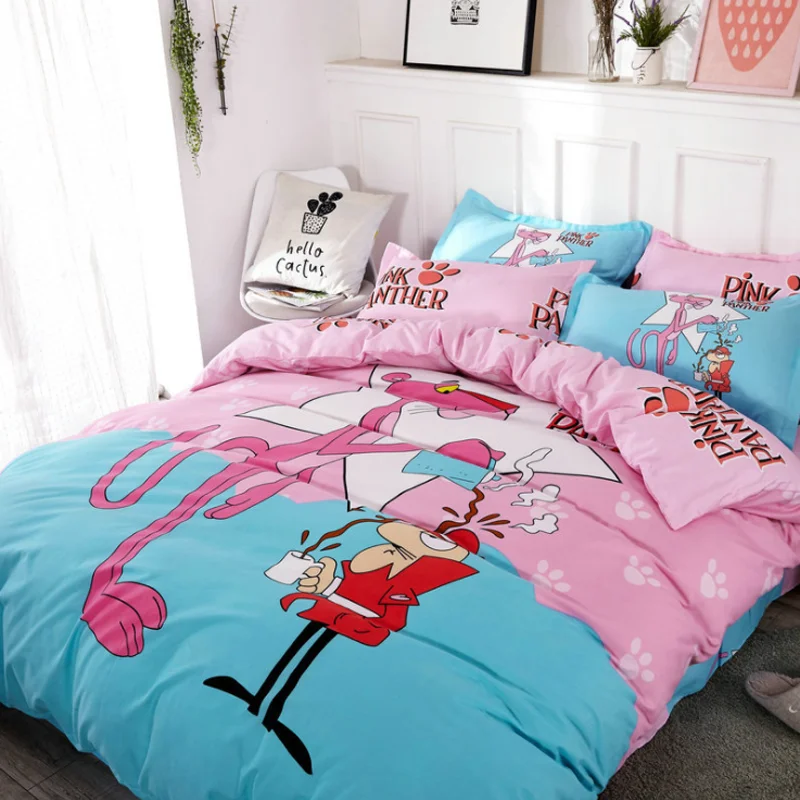 
Nordic style kids cotton 4piece sheets quilt cover snow White cartoon christmas gift for girls crib bedding set baby bedding set 