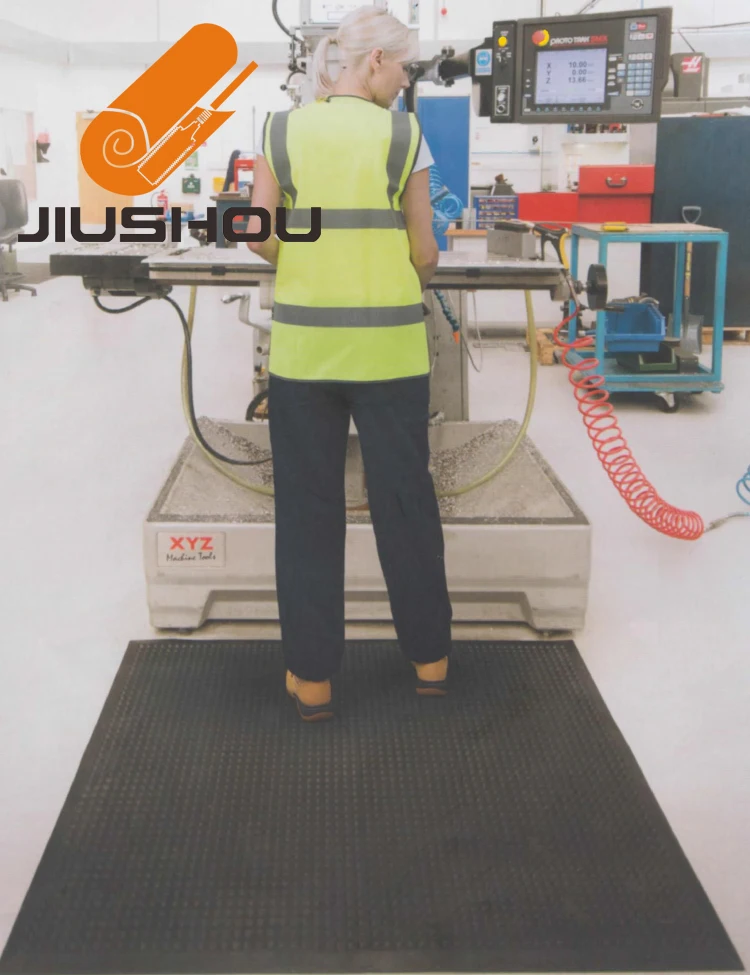 
Industrial antistatic ESD black anti fatigue rubber mat 