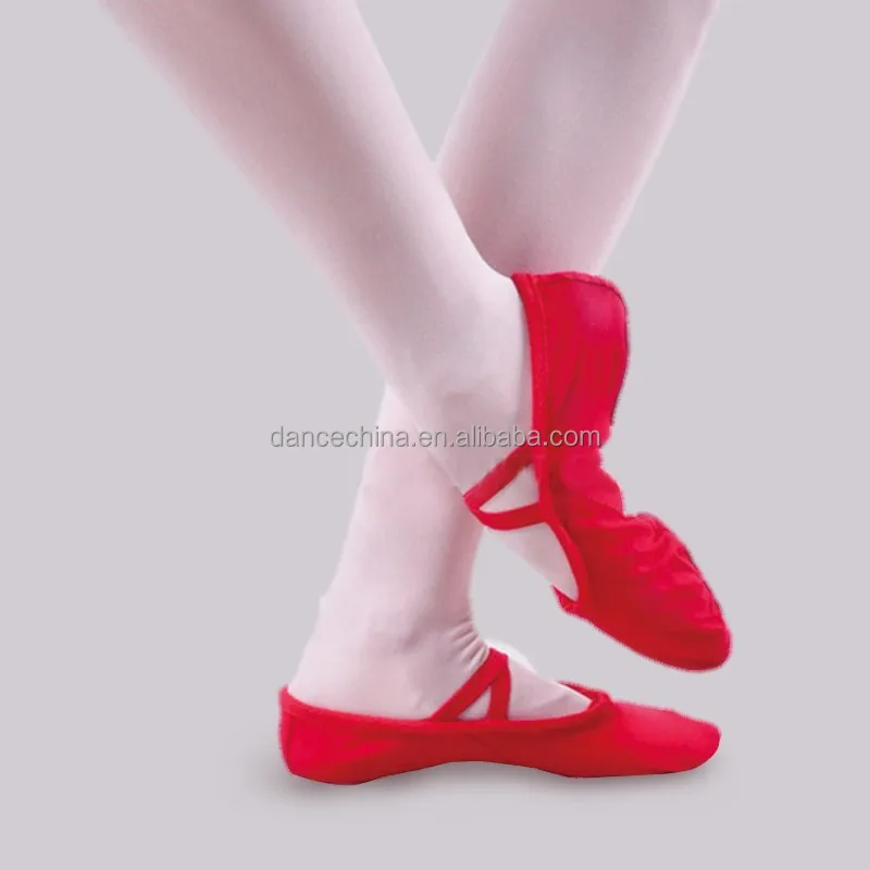 08B5B002   2021  Comfortable Cheap Price Girl  Ballet Shoes Dance Training Soft Canvas