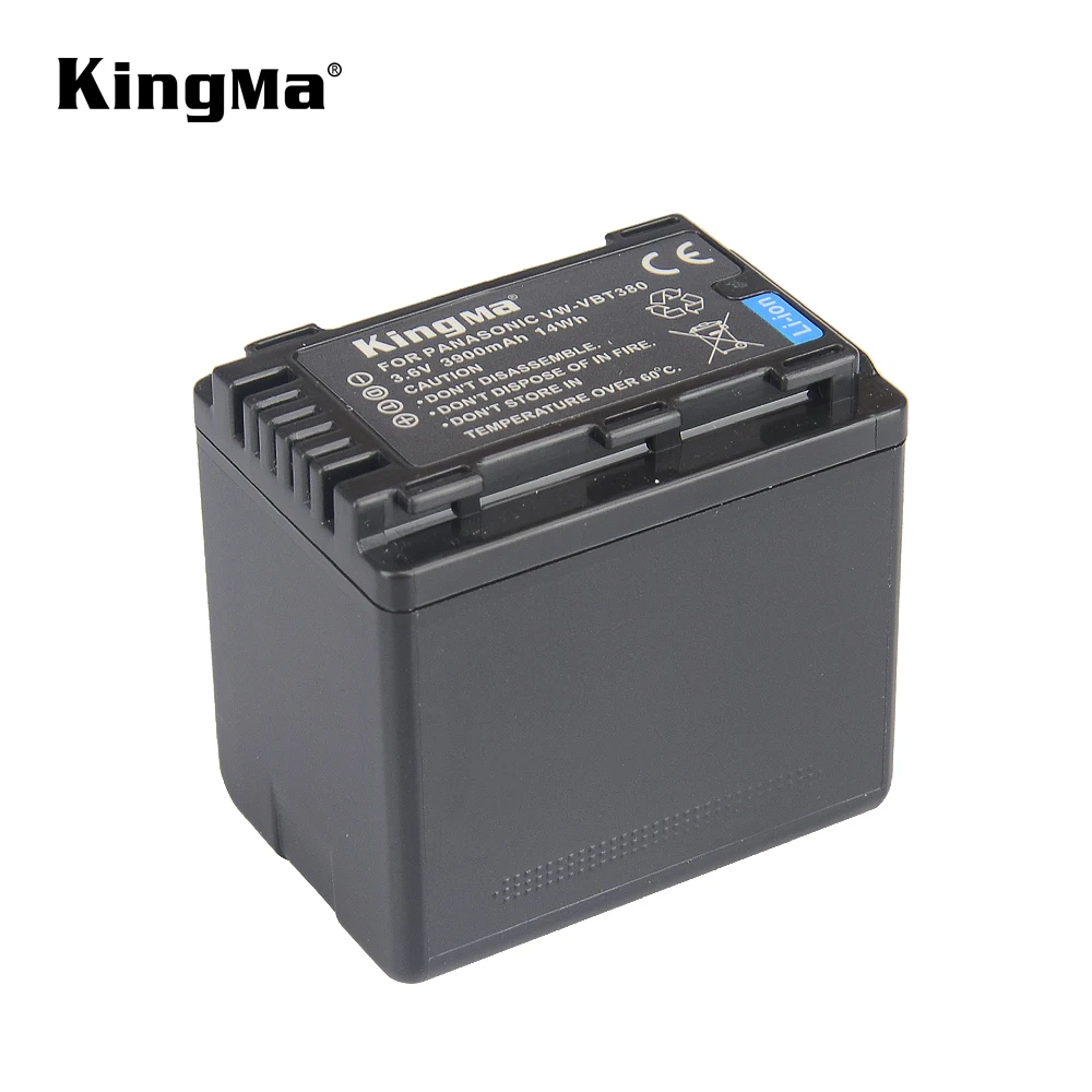 KingMa VW-VBT380 3900 мА/ч, видеокамера литий-ионная аккумуляторная батарея для зарядки Ноута и сотового телефона Panasonic V720 710 V520 510 V210 V110 VW-VBT190 VW-VBT380-K