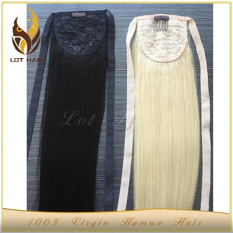 Top sale wholesale Brazilian virgin hair extension Type 100% human hair ponytail