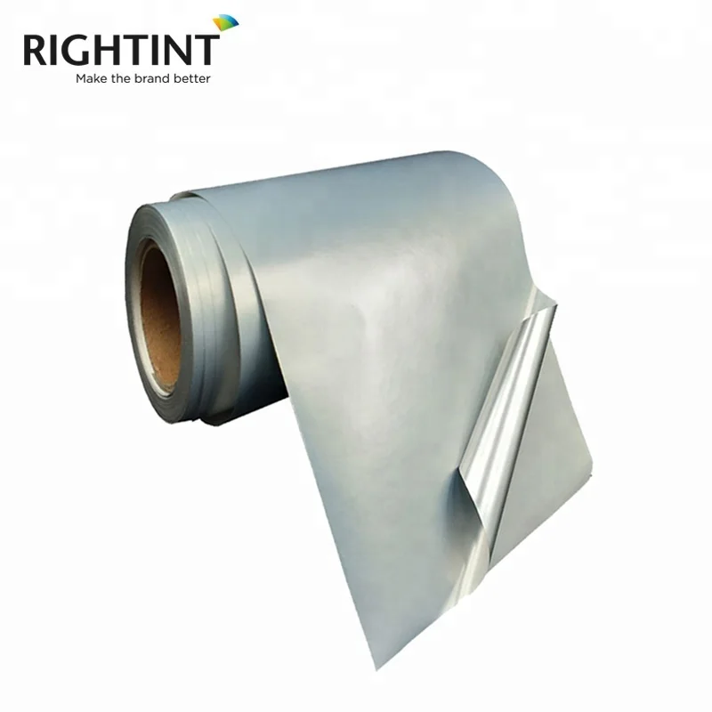 Matt Silver Pet Self Adhesive Backed Mylar Paper Rolls for flexo printing