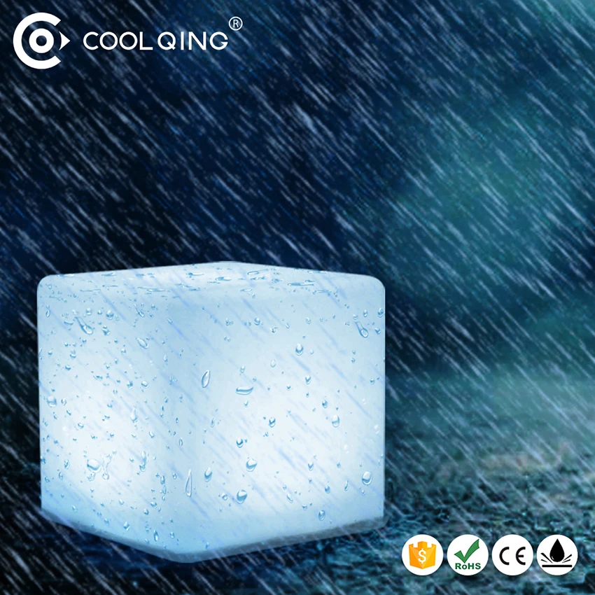 20cm LED cube factory price commercial furniture color changing bar led cube stool