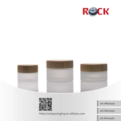 Cosmetic packaging bamboo glass bottle cream jar bamboo container