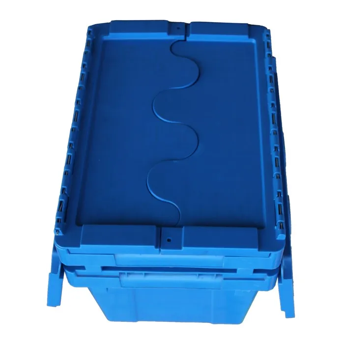 JOIN heavy-duty plastic storage box attached lid container plastic tote box