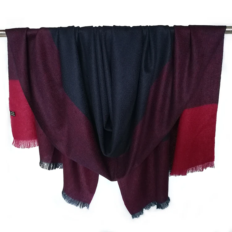 
High-end Business Gift Custom Logo Winter Thin Checked Mongolian Cashmere Scarf 