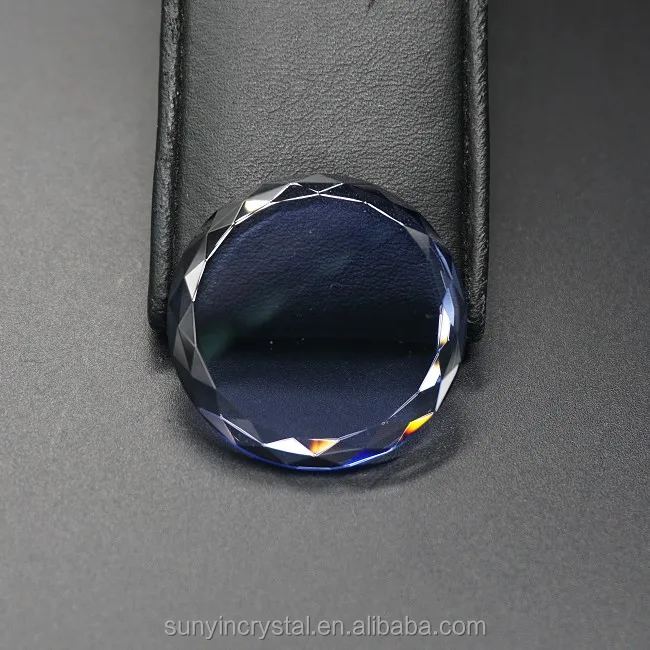 
Fine Design Blue Or Customized High Optical Production Rate Jewerly Sapphire Crystal Glass For Anniversary 