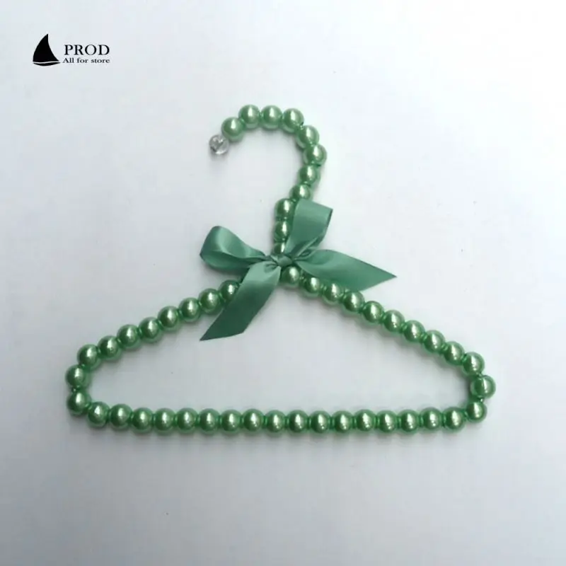 Hot Sale Fashionable And Cute Pink Pearl Baby Coat Hangers With Bow