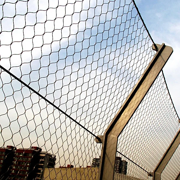 
hand woven stainless steel rope protection wire mesh fish farm rope mesh netting 