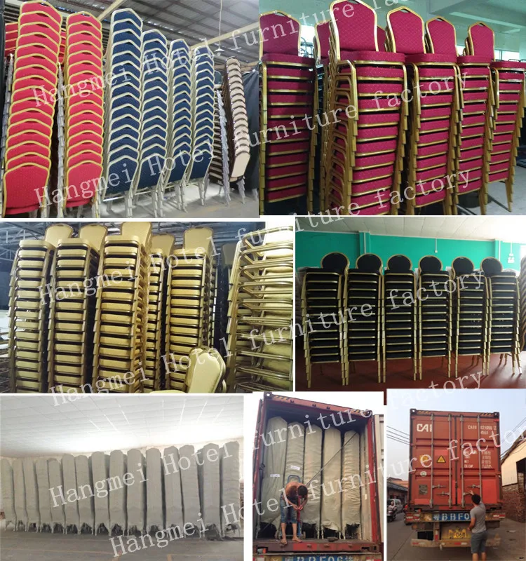 Modern restaurant banquet metal stackable iron chair