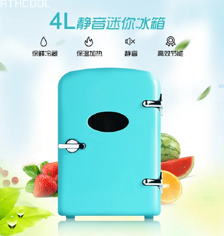 New Mini Bar fridge 4L Electric Mini Fridge  Cool And Warmer Mini  Car Fridge