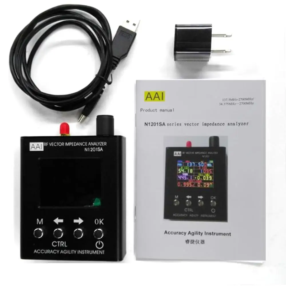 N1201SA UV RF Vector Impedenza ANT SWR Antenna Analyzer Meter 140 mhz-2.7 GHZ
