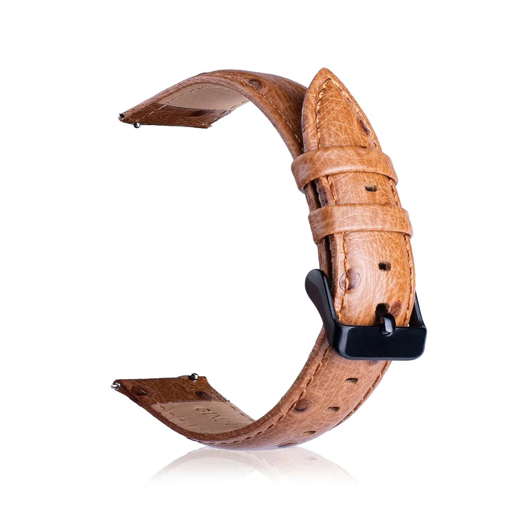 
Best selling 38 mm 42 mm Smooth Oil Leather strap Strap with stainless steel buckle Suitable for smart watch strap 