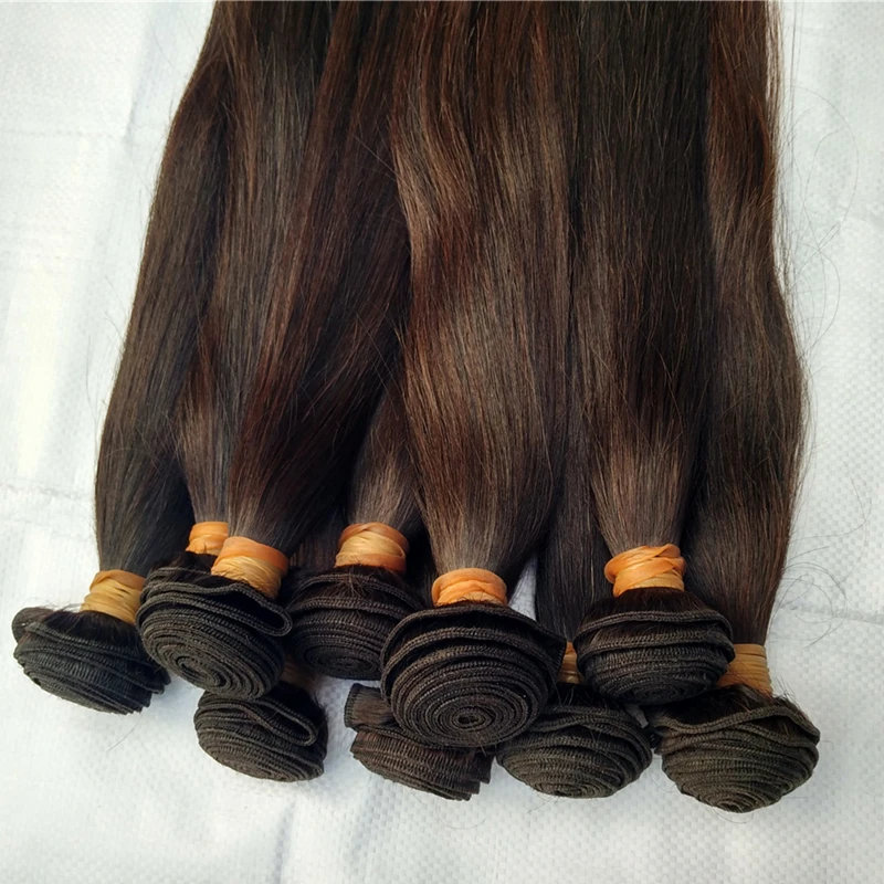letsfly Cheap price raw unprocessed brazilian virgin hair mocha chocolate silky straight 4pcs human hair weave extensions