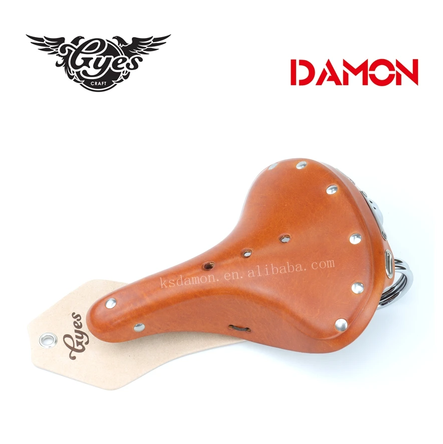 Gyes GS-14S широкое сиденье для горного велосипеда из бычьей кожи в стиле ретро