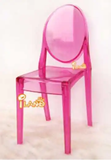 1:6 Scale Doll Furniture Classic Mini Chair Plastic Doll Transparent Chair SL024