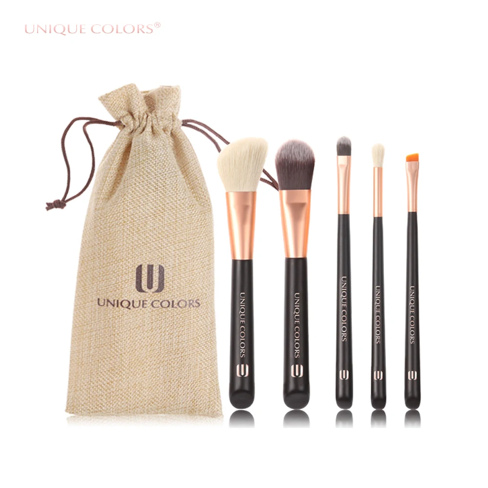 Unique Colors 5pcs Foundation Facial Make Up Brush Nylon Hair Powder Makeup Brush
