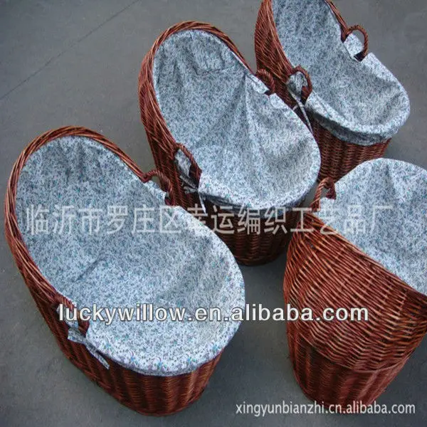 
Different sizes willow baby basket with liner & handle 
