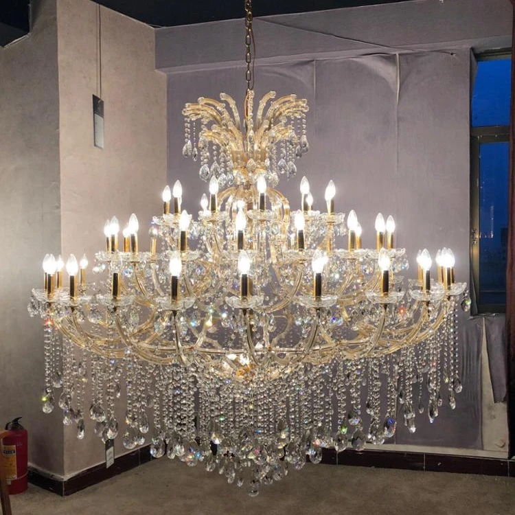 Brilliant Lighting wholesale modern large golden maria theresa chandelier got sale golden candle chandelier glass arm lighting