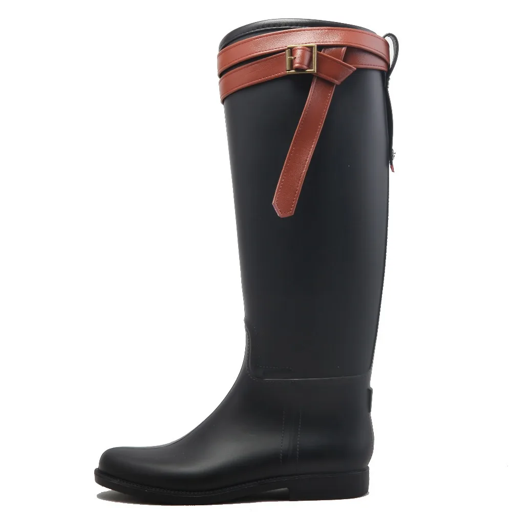 fashion ladies shoes, pvc rain boots for women footwear