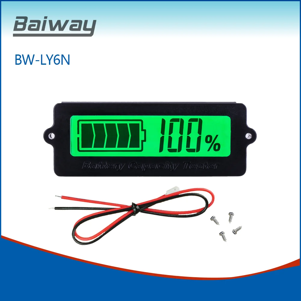 BW-LY6N ЖК-цифровой автомобильный аккумулятор монитор для автомобиля для е-байка