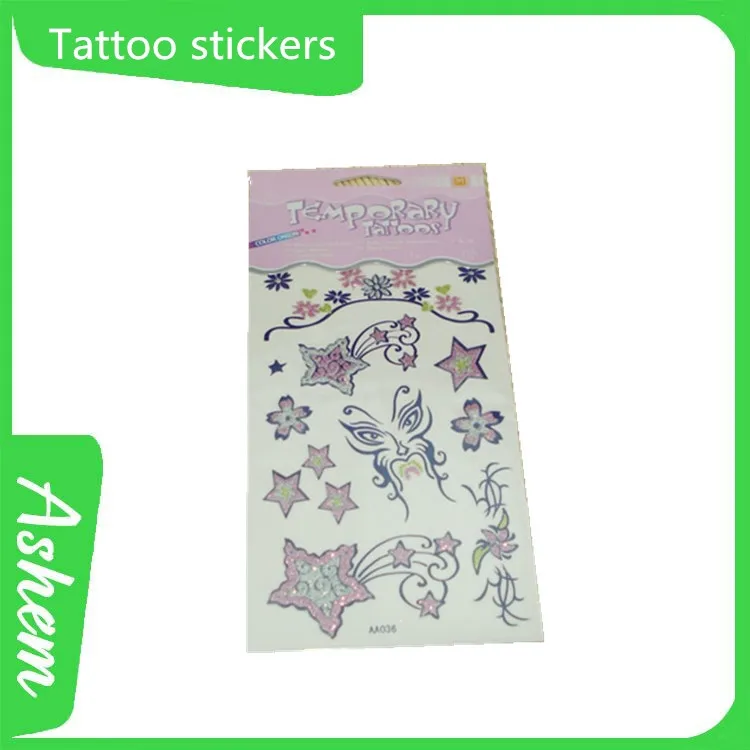 Горячая распродажа гуанчжоу мода водонепроницаемый наклейки татуировки с заказной дизайн, DL706