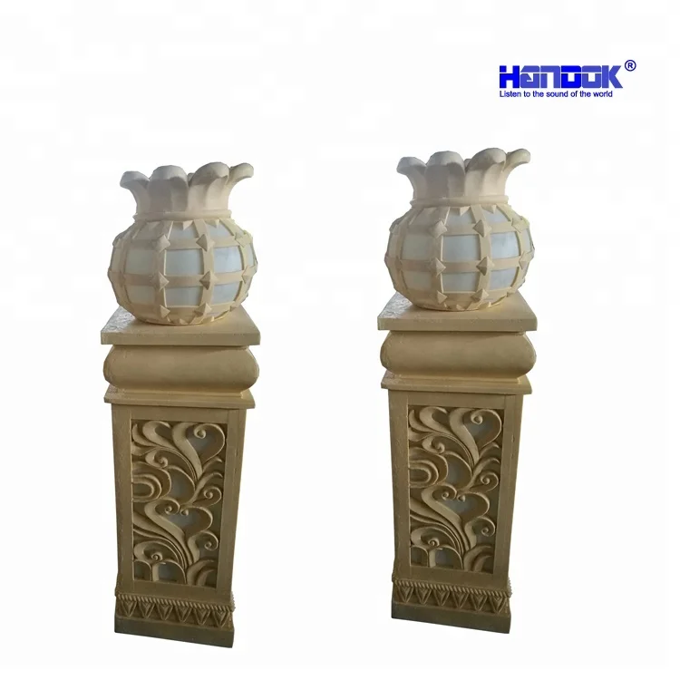 Классический декоративный светодиодный фонарь в форме столба из песчаника