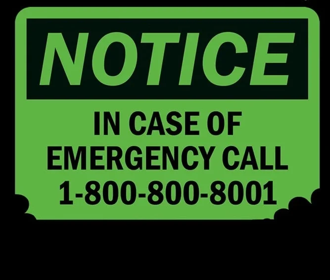 Top quality glow in dark sticker outlet decal safety sign exit sticker