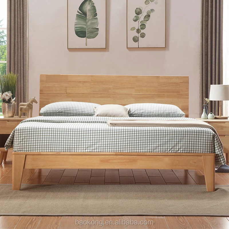 New Design Import Thailand Rubber Wood Bed