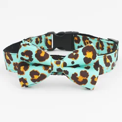Dog Accessories Bowtie dog collar with rose Gold Buckle ,Matching Leashing Available