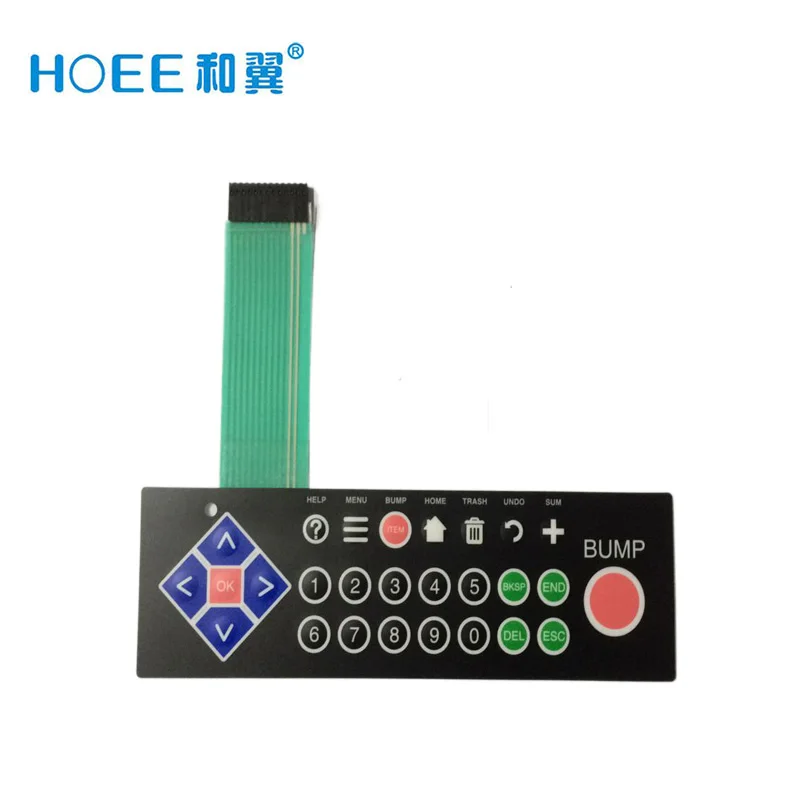  Customized push button membrane keypad waterproof switch with