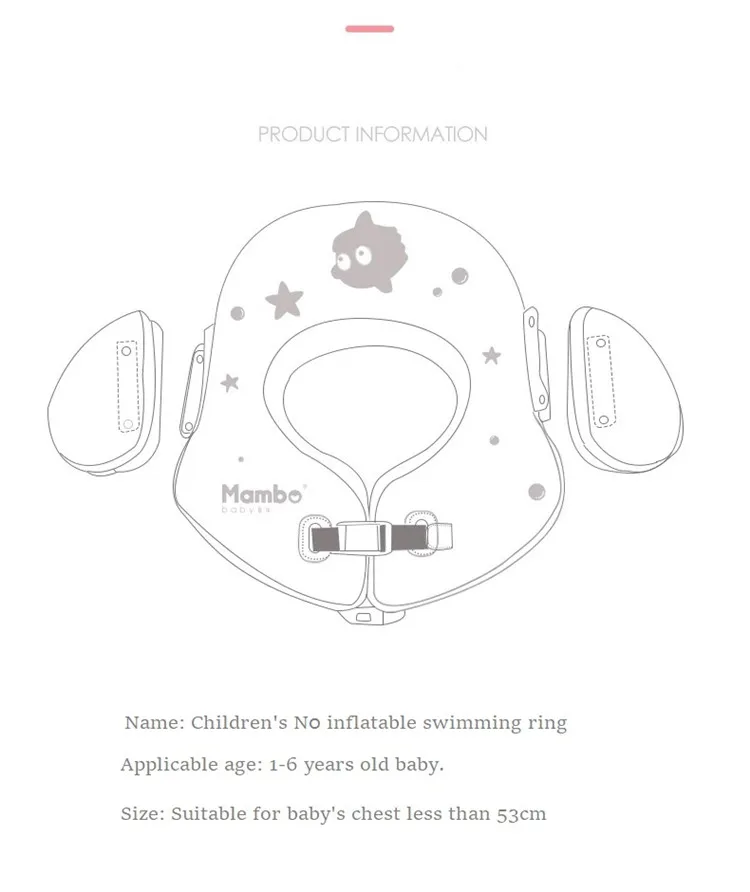 Baby swimming ring free inflatable infant armpit floating kids swim pool accessories circle bathing solid double raft rings toy