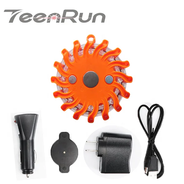 3 Pack LED Road Flares Red Warning Lights Roadside Emergency Flashing Lights For Car