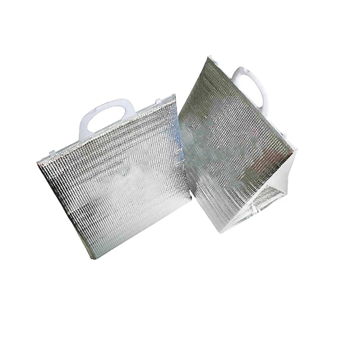 Frozen Food Insulated Thermal Cool Bags Silver Foil Cooler Bag