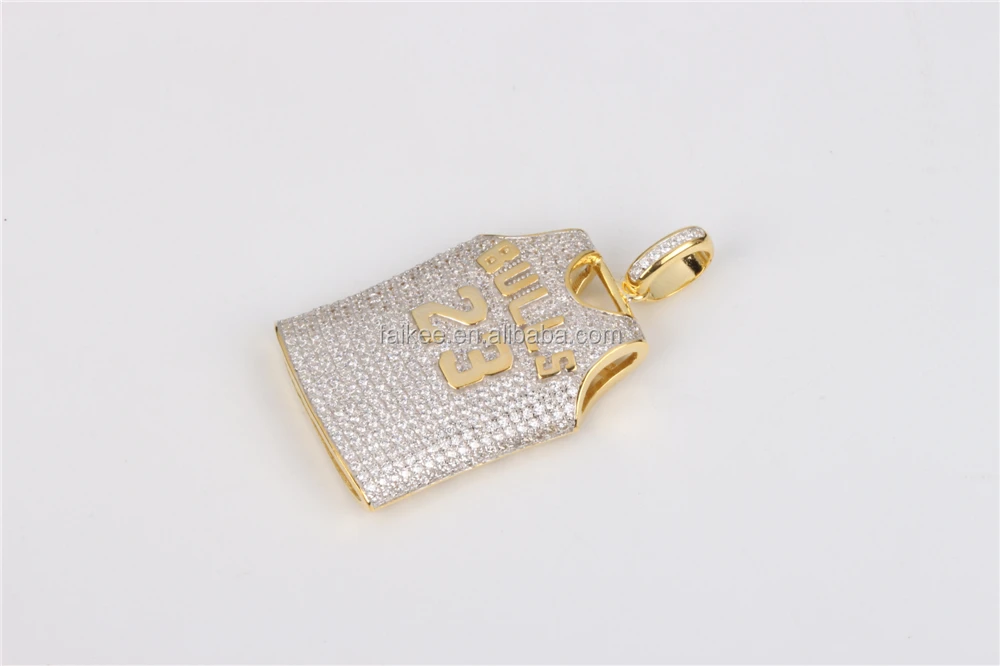 
925 sterling silver sport Jordan jersey pendant jewelry necklace for boy 