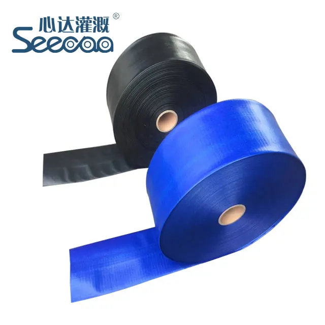 
blue PE hose / PVC lay flat hose for drip irrigation 
