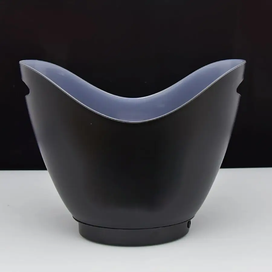 8L oiled laser logo 8-shift-control light ice bucket in bucket with cheaper price