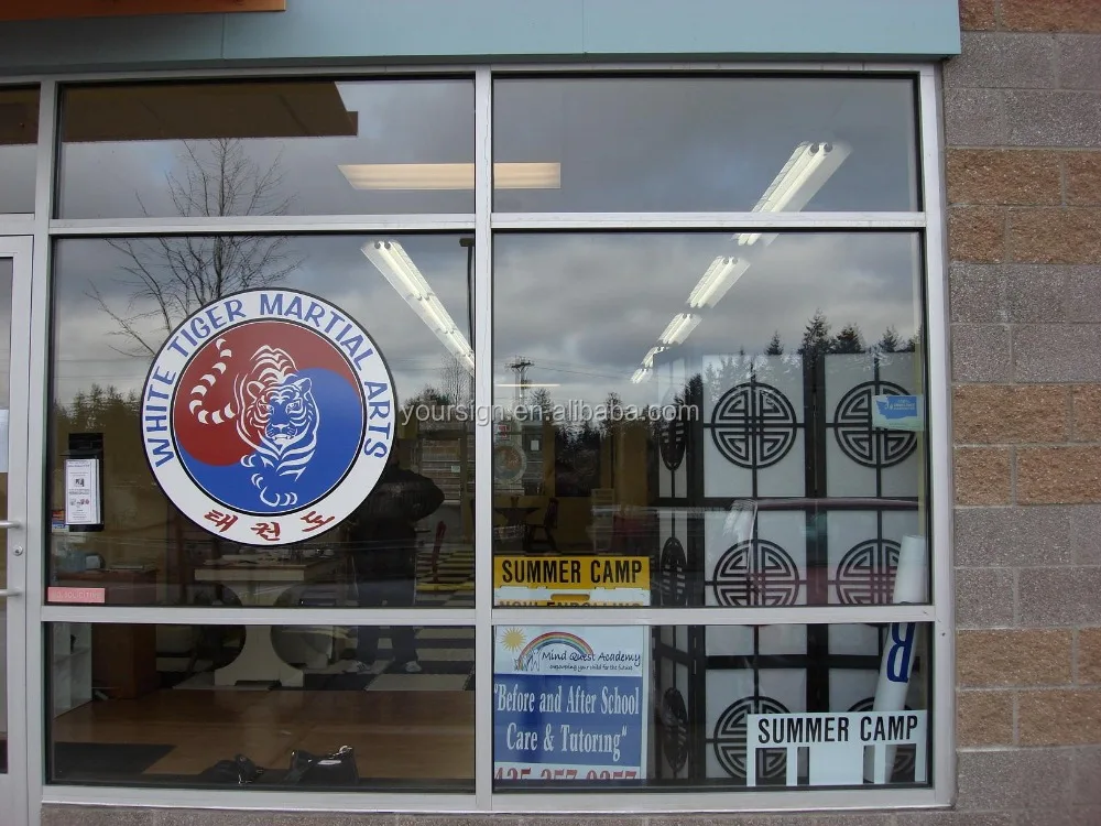 custom reusable transparent vinyl static window cling promo display stickers