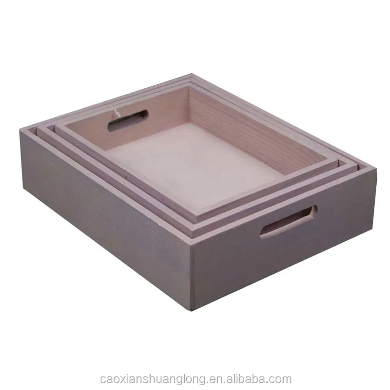 Pine Unfinished Raw Wooden Serving Tray for sale