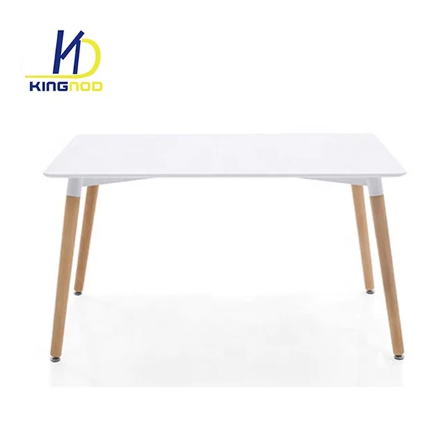 Cheap Environmental Black White Lacquer MDF Matt Square Dining Table