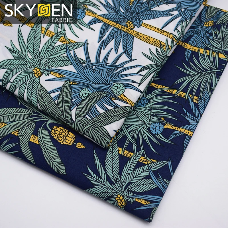 Skygen wholesale 100 cotton philippines indonesian tropical banana print fabric with factory price