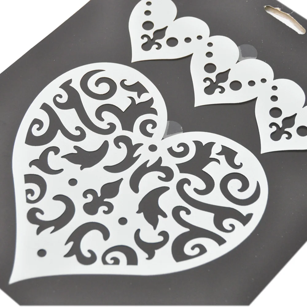 2pcs white plastic assorted stencil set