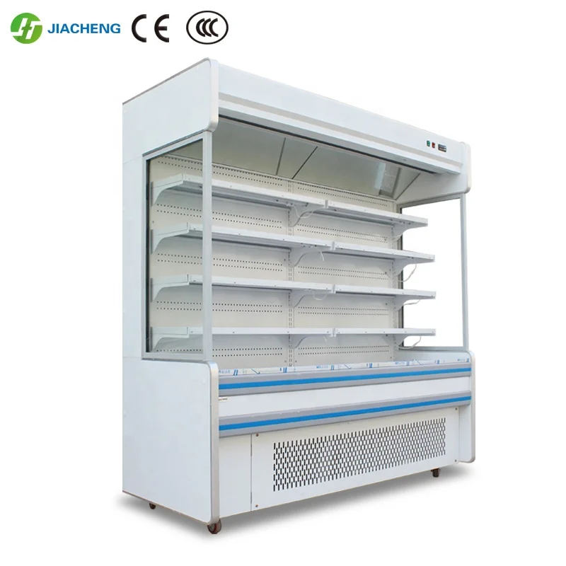 1.5 meter air cooled chiller for Vegetable Beverages Fruit Dairy Display Refrigerator