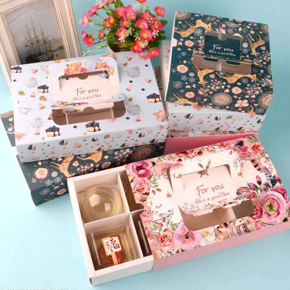 4-6 разделителей для яиц, Подарочная коробка, декоративный чизкейк, Луна, торт, кекс, бумажная коробка с ручкой, ящик, коробка